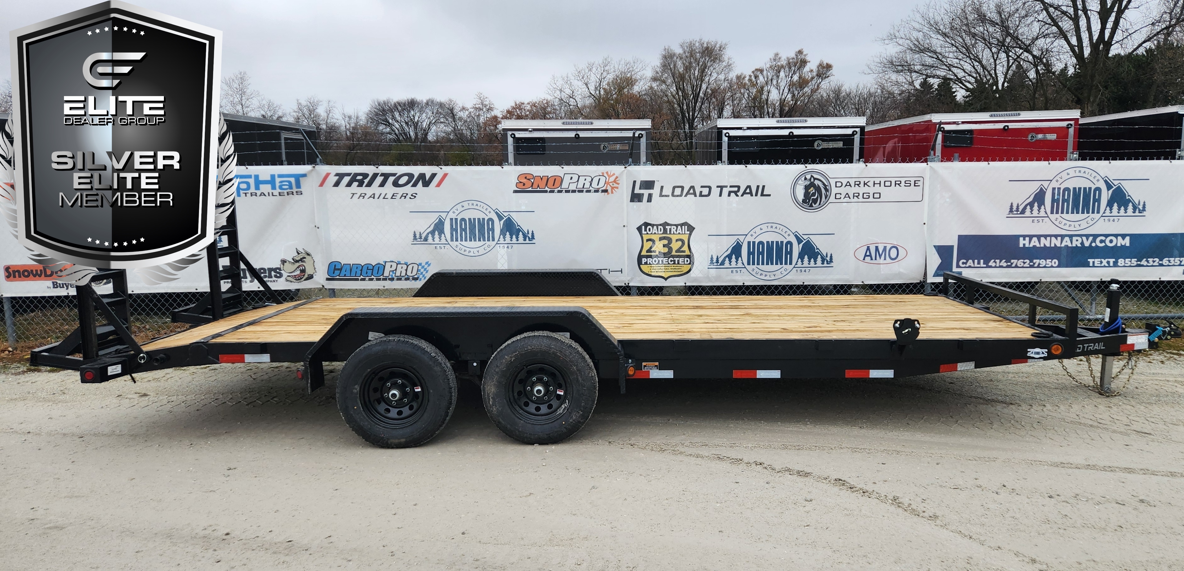 Load Trail 83 X 20 Tandem Axle 10,000 Lb Steel Car Hauler / Equipment Trailer with Fold Up Ramps